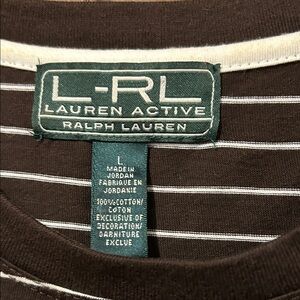 Ralph Lauren Dark Brown Striped Tee